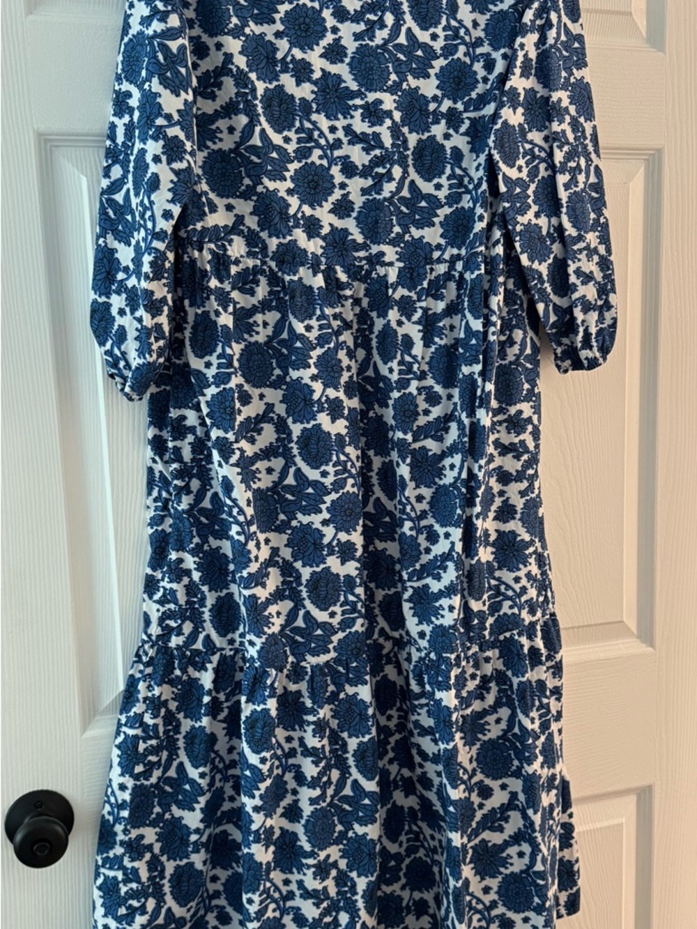 Anthropologie Maeve Blue and White Floral Dress